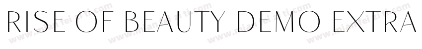 Rise of Beauty Demo Extra Bold字体转换
